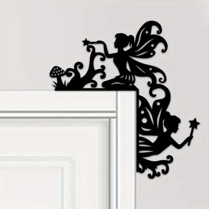 Metal Elf Decoration Wall Sticker Door Corner Decoration Door Frame