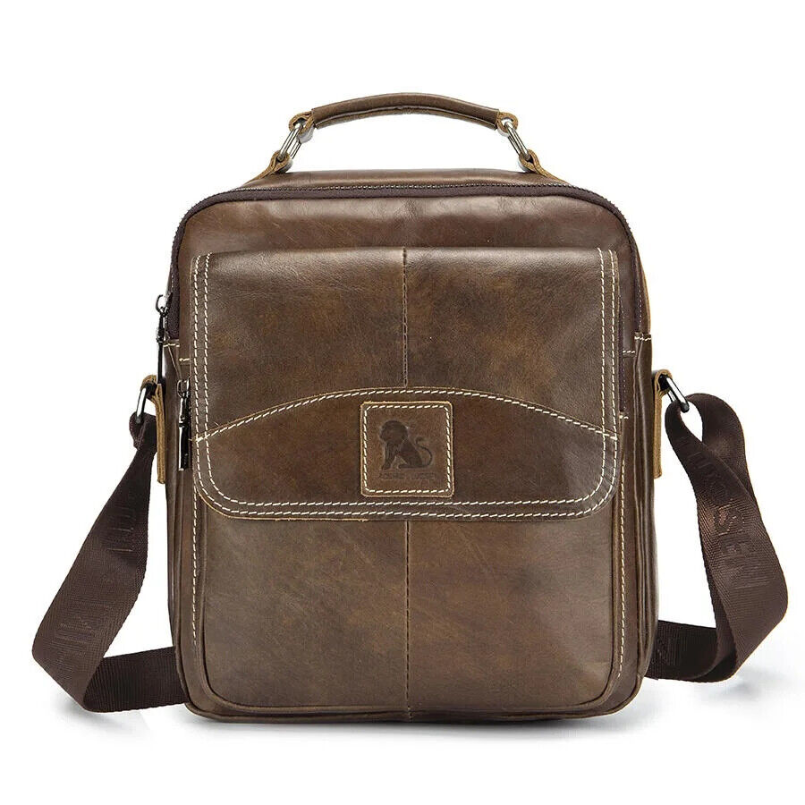 Men Shoulder Bag Crossbody Bag Men Cowhide Messenger Bag Male Business Handbag