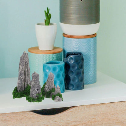 Garden Mini Rockery Ornament 8Pcs Decor Micro Landscape Outdoor Mountain Statues
