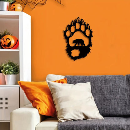 Bear Theme Decor Wall Art Decorations, Indoor Living Room Classic Room Decor