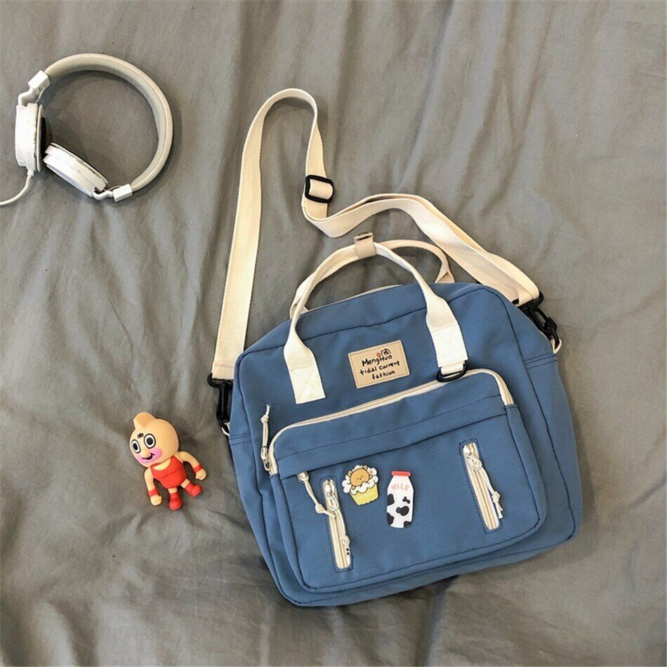 3 In 1 Backpack Teenage Girl Ring Travel Shoulder Bag Female Schoolbag Woman