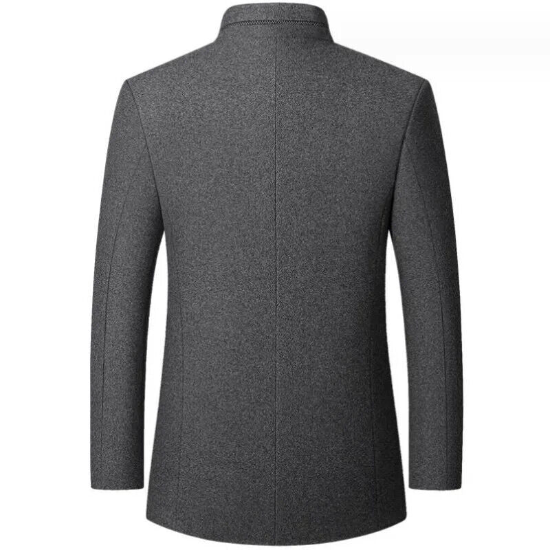 Coat Men Winter Overcoat Jackets Trench Outerwear Wool Coat Stand Collar