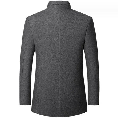 Coat Men Winter Overcoat Jackets Trench Outerwear Wool Coat Stand Collar