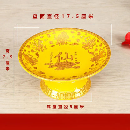 Xianjia High Foot Supply Tray Buddhist Hall Tribute Plate Supplies
