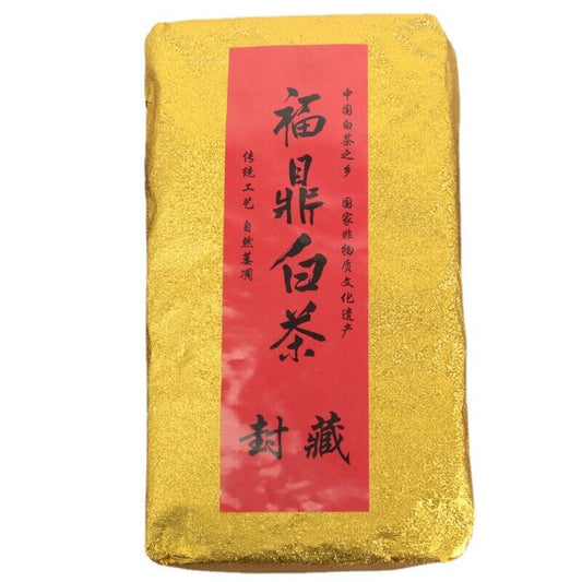 500g Spring Tribute Eyebrow Gold Brick Fuding White Tea Taimushan Old White Tea