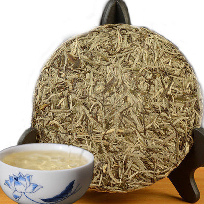 300g Old Fu Ding Natural Silver Needle White Tea Cake Organic Chinese Green Food