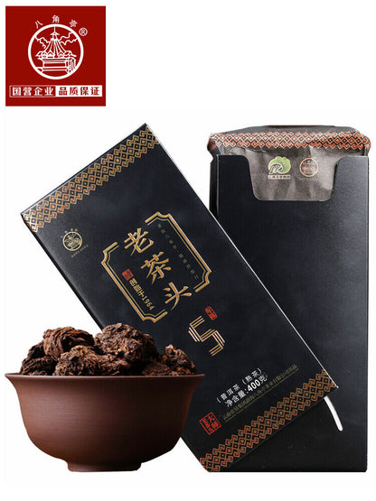 LAO CHA TOU Ba Jiao Ting Pu-erh Pu'er Aged Puer Tea 400g Ripe Cha