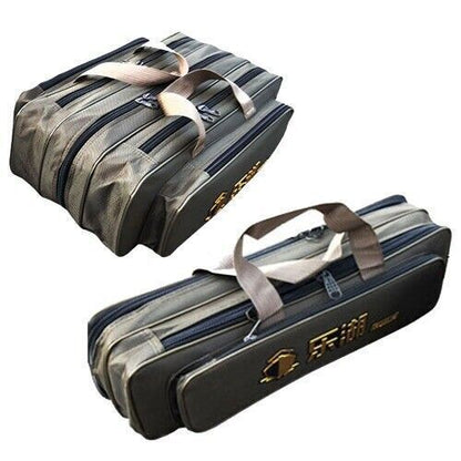 Portable 2/3 Layer Men's Fishing Bag Fish Rod Oxford Fishing Pole Tools Outdoor