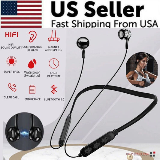 Audifonos Bluetooth Auriculares Inalmabricos Neckband para Todos los Telefonos