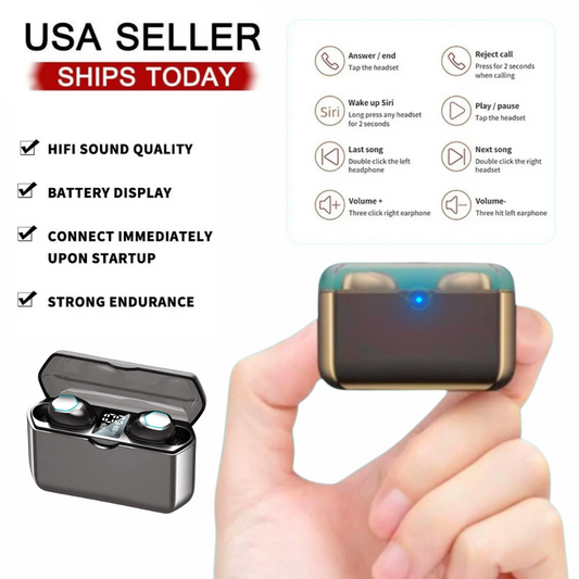 2023 Bluetooth Earbud Headset TWS 5.3 Wireless Earphone Invisible for All Phone