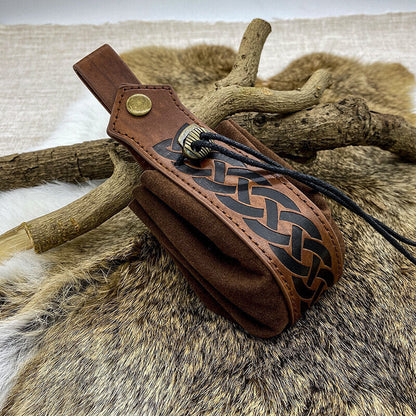 Faux Leather Suede Fabric Vintage Waist Bag Hanging Belt Coin Purse Medieval Cos