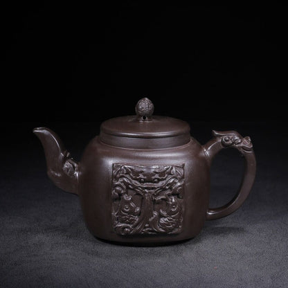 Chinese Yixing Zisha Clay Handmade Exquisite Teapot （鱼跃龙门 底款：邵景南）