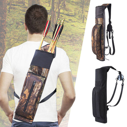 Archery Quiver Back Bag Shoulder Bag Holder Arrow Pouch Single Double Shoulder