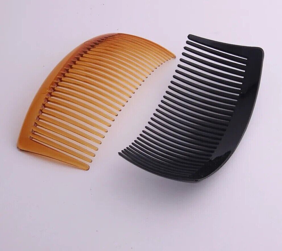 Women Hair Accessories 4Pcs Plastic Large Comb Black Transparent Brown Headpiece