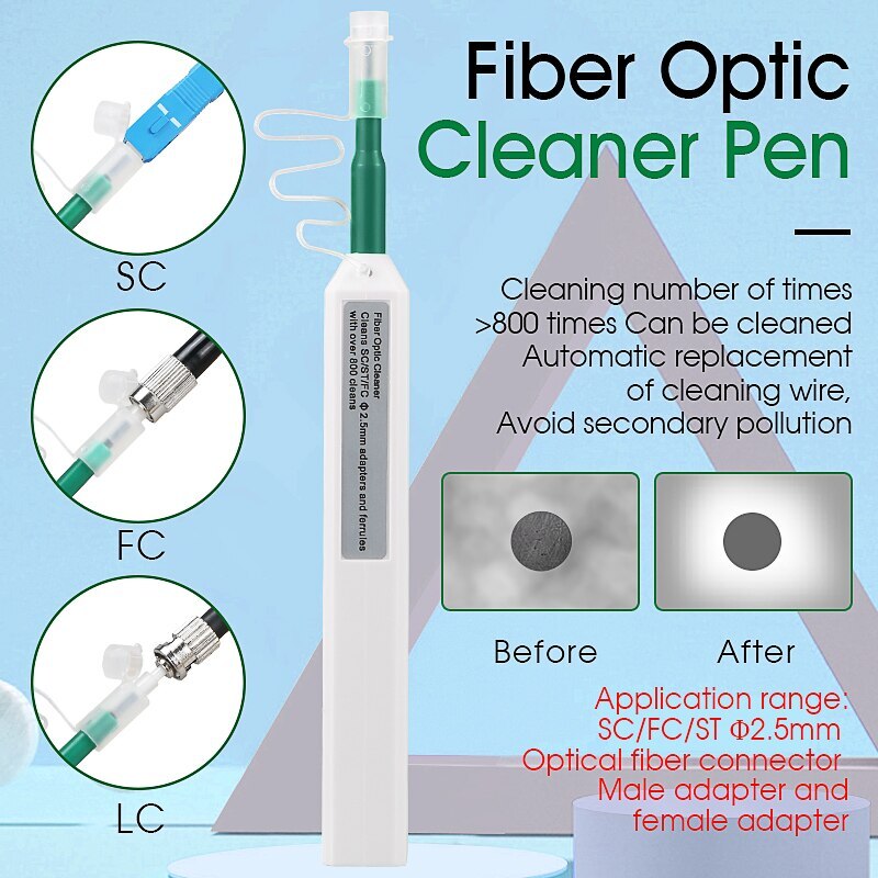SC/FC/ST 2.5mm Fiber Optic Cleaning Pen LC/MU 1.25mm Cleaning Fiber Cleaner Tool