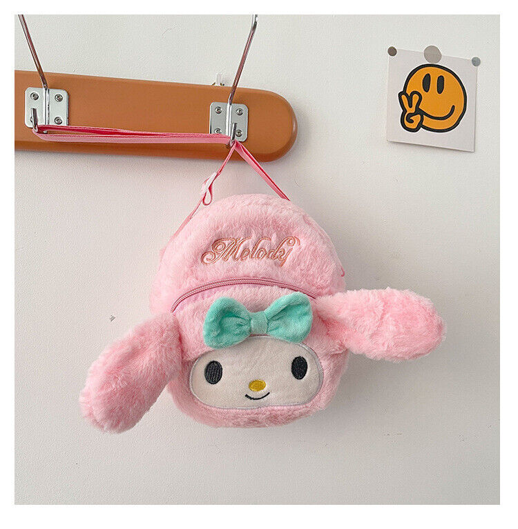 Sanrio Plush Diagonal Straddle Bag Kuromi Melody Makeup Bag