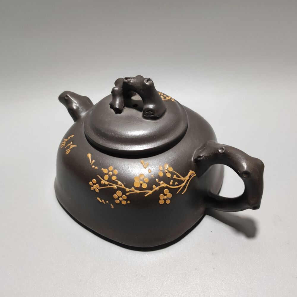 Vintage China Yixing Purple Clay Teapot Zisha Ceremony Nice Plum Blossom Teaware