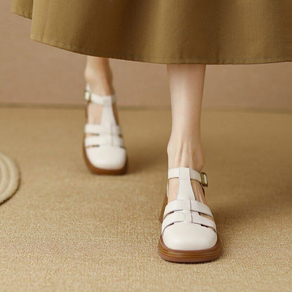 Party Sandals Thick-soled Toe Sandals High-heeled Woven Roman Shoes Women