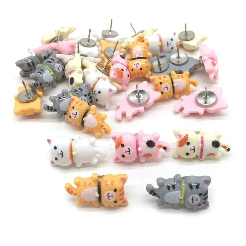 Message Board Thumb Tack 30Pcs Resin Steel Cork Bulletin DIY Decorative Push Pin