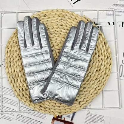 Women Winter Gloves Fleece Cloth Suede Waterproof Keep Warm Touch Screen Mittens
