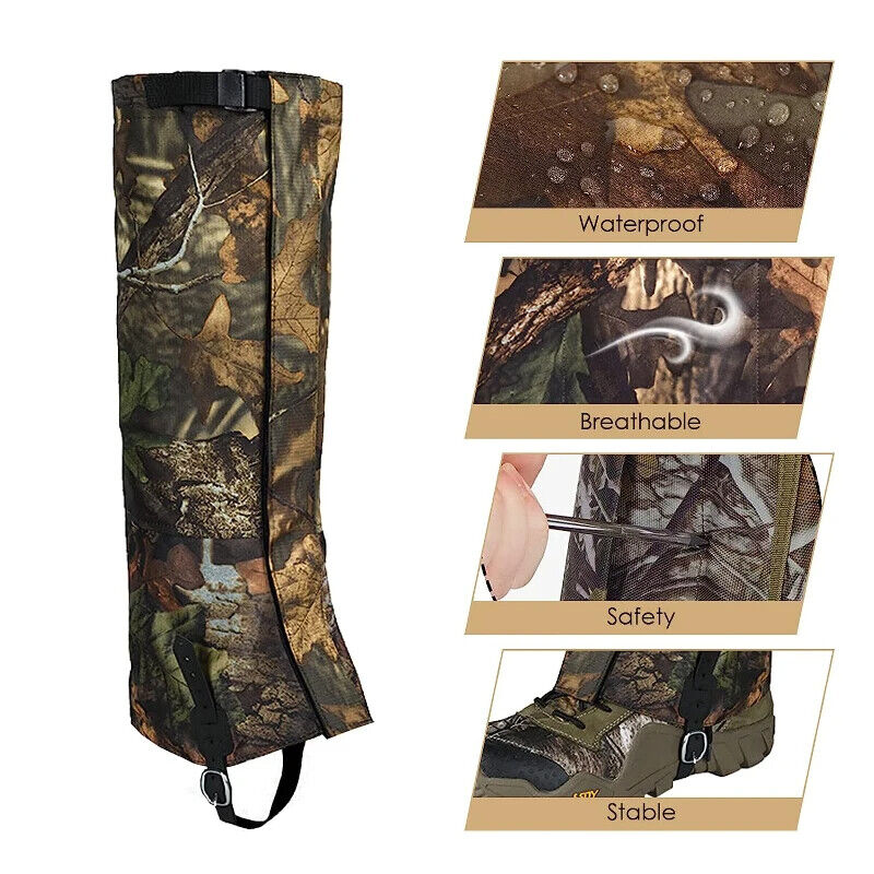 Hiking Leg Gaiter Oxford Fabric Waterproof Wear-Resistant Outdoor Hunting Warmer