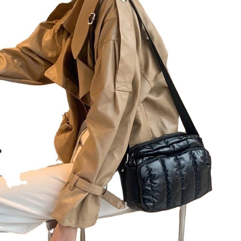 Space Cotton Shoulder Bags Women Winter Crossbody Down Bag Handbag Shoulder Pack