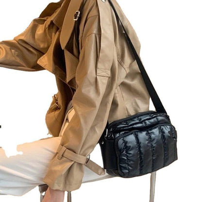 Space Cotton Shoulder Bags Women Winter Crossbody Down Bag Handbag Shoulder Pack