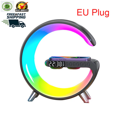 Multifunctional Wireless Charger Alarm Clock Speaker APP RGB Light Fast Charging