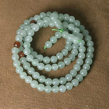 6mm Jade Stone Beads Bracelet Certificate a Link Wrist Elastic Hand String