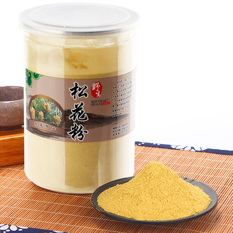 100g~500g Wild Harvested Shell-broken Pine Pollen Powder 99% Cracked Herbs 破壁松花粉