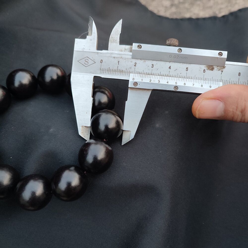 Black Buddhist Prayer Matching Mens Beaded Bracelets Anxiety Relief Wooden Gift