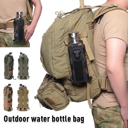 Tactical Molle Water Bottle Pouch Outdoor Travel Kettle Bag Sport Bag Canvas