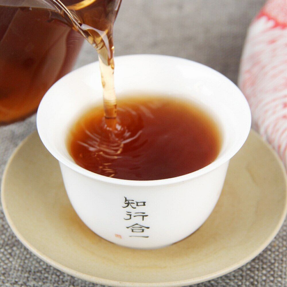 Puer Tea Top Old Tree Pure Material Shu PuerhTea 357g Chuan Shi Jia Ming Maturity-