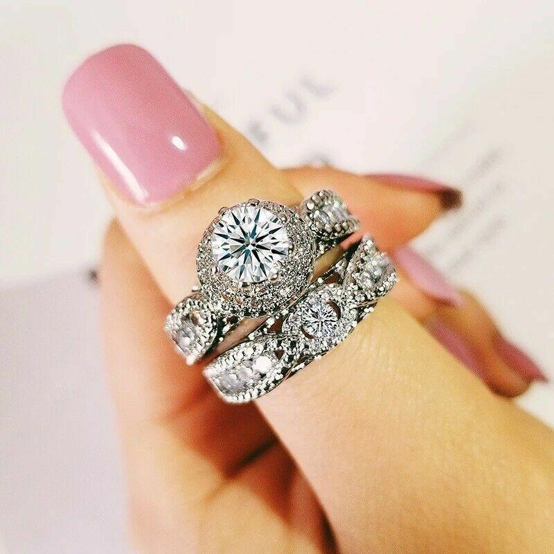 Anillos Sortijas 14k Argollas De Compromiso Matrimonio Oro Plata 925 Para Mujer