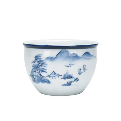 Chinese Blue White Porcelain Tea Cups Ceramic Gongfu Teacup Tea Wine Mug Gift