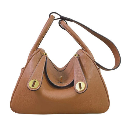 Pillow Handbags Tote Bag Women Golden Lock Soft Cow Genuine Shoulder Crossbody
