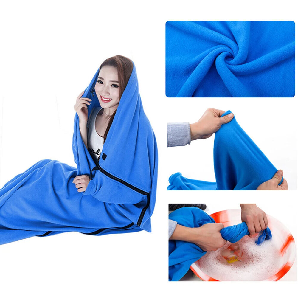 Camping Sleeping Bags Liner Ultralight Fleece Portable Warm Backpacking Tent Bed