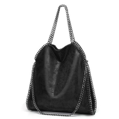 Frosted Material Handbag Woven Foldable Shoulder Women Multi-Funcation Bag Big