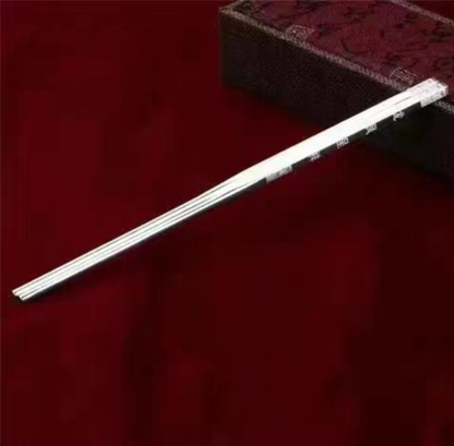 70g 999 Sterling Silver Certified Solid A Pair Chopsticks Family Collectible