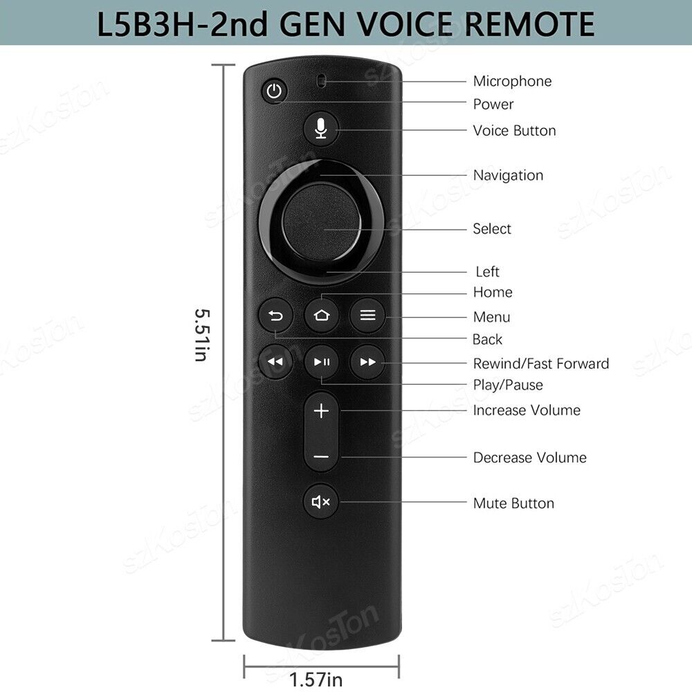 Fire TV Remote with Alexa Voice Remote (2nd Gen) Fit for Fire TV Stick (3rd Gen)