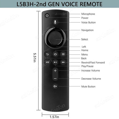 Fire TV Remote with Alexa Voice Remote (2nd Gen) Fit for Fire TV Stick (3rd Gen)