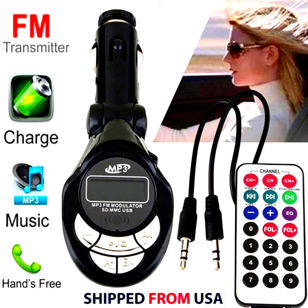 Universal Cargador FM Transmisor Para Carro Reproductor Con Bluetooth MP3 USB