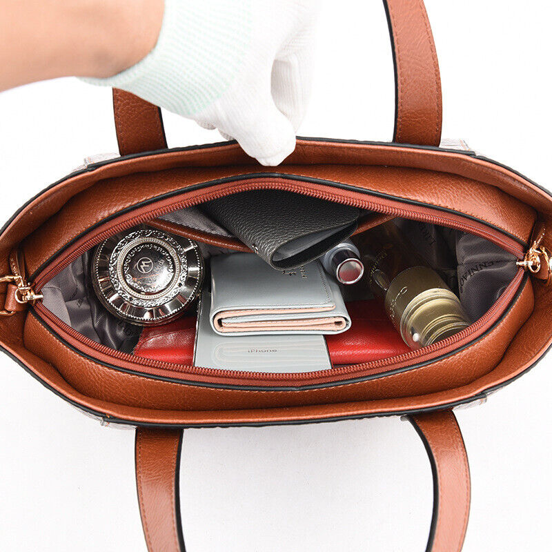 Women's Leather Crocodile Handbags Satchel Tote Sling Shoulder Bag Crossbody Bag