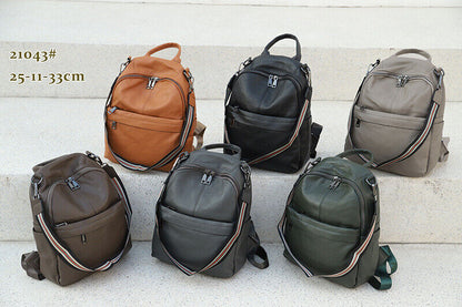 Soft Real Leather Black Backpack, New Desinger Women's Travel Backpack Bags