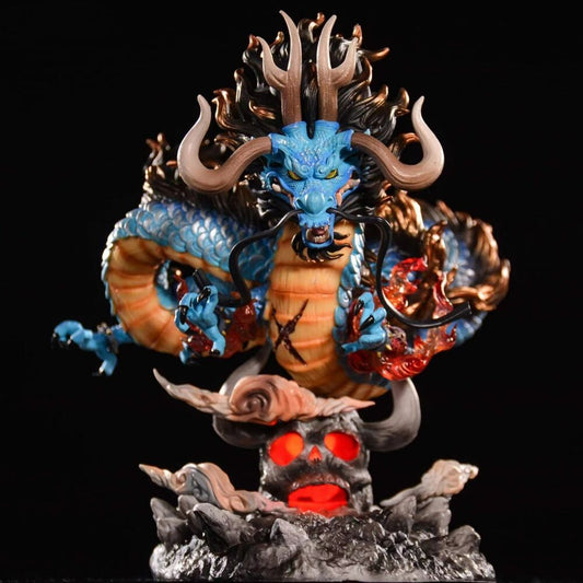 Anime One Piece Figure Kaido Dragon PVC Action Figure Model Statue Toys Light