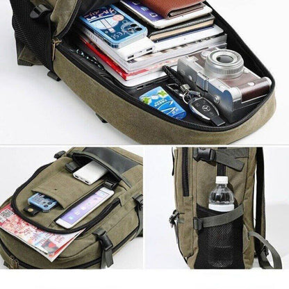 Mountaineering Bag Backpack Men Canvas Backpacks Outdoor Travel Camping Bag
