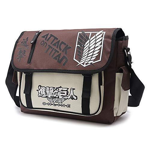 ASLNSONG Japanese Anime Shoulder Bag School Messenger Attack on Titan