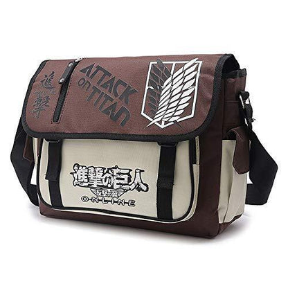 ASLNSONG Japanese Anime Shoulder Bag School Messenger Attack on Titan