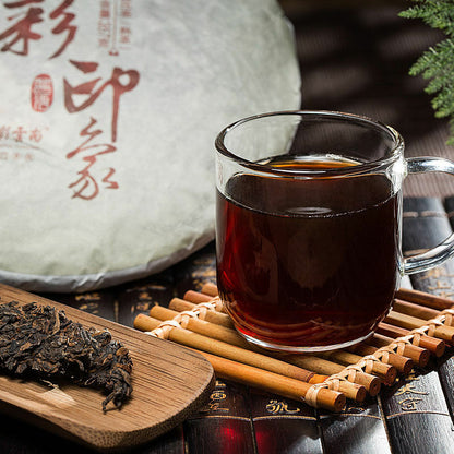 357g COLOURFUL YUNNAN Colorful Impression Pu-erh Tea Cake Ripe Puer Pu'er Cooked