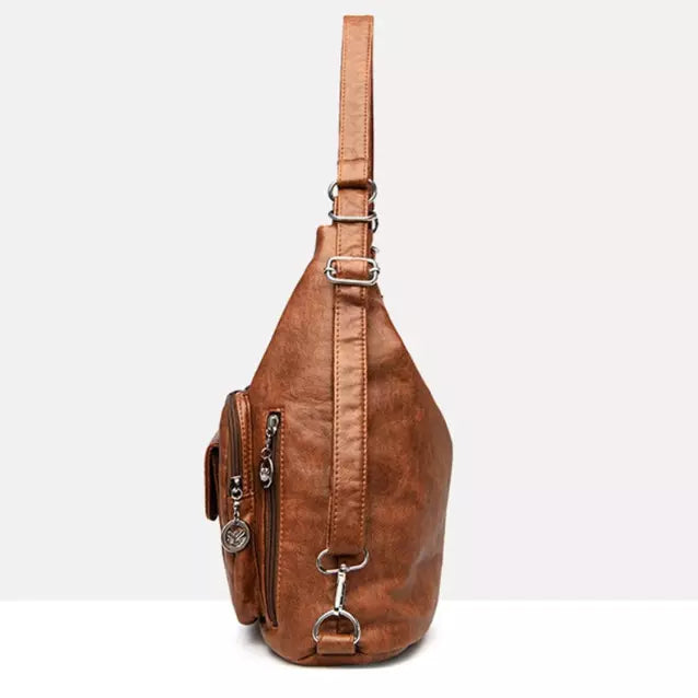 New Womens PU Leather Handbag Vintage Crossbody Shoulder Bag Female Casual Tote